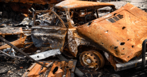 Junk yard in Edmonton with rows of scrap vehicles — comparison guide for Edmonton car sellers
